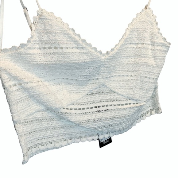 Vero Moda Bina V-Neck Cropped Singlet VIP in Snow White XL New - Picture 3 of 8